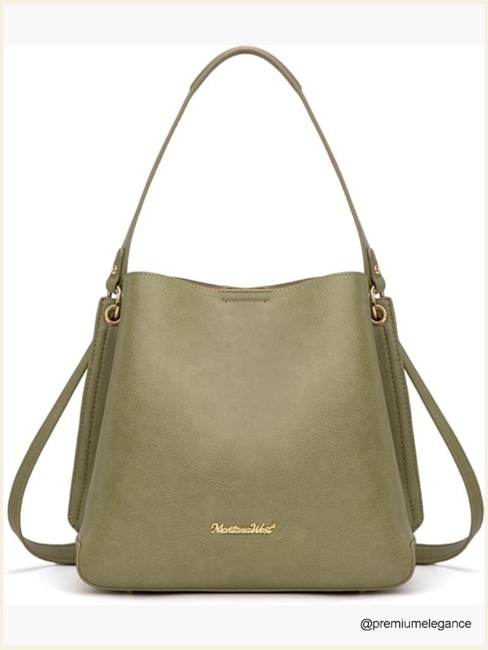 Hobo Purse Bucket Shoulder Bag with Crossbody Strap for Women